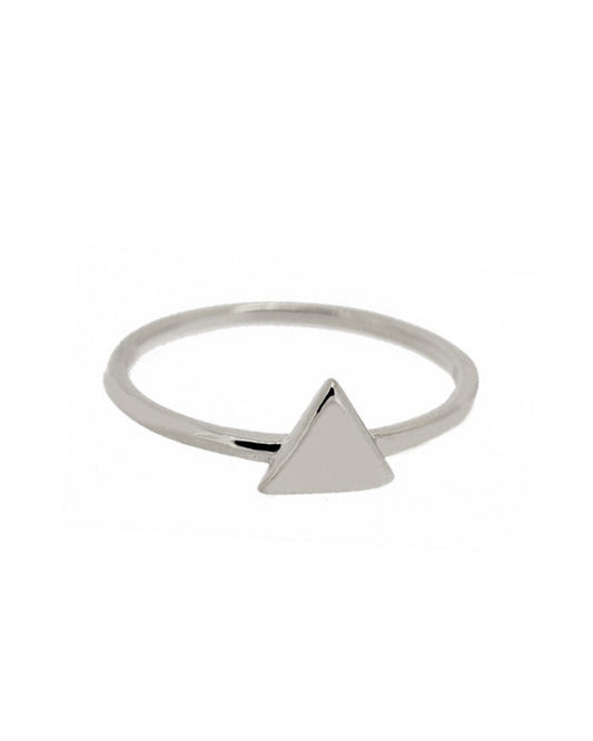 Triangle ring argent