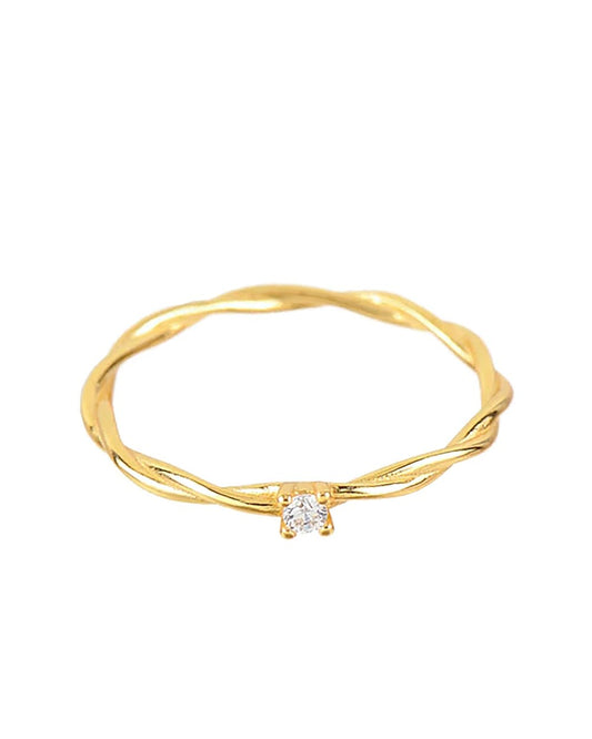 White solitaire gold