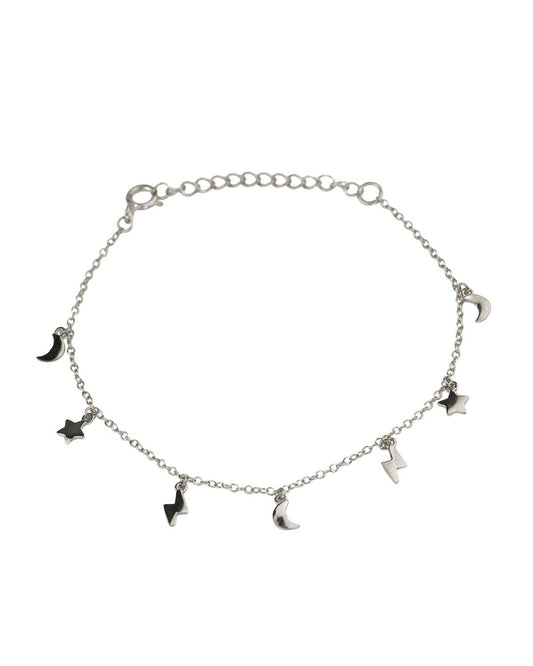 Interestellar anklet silver