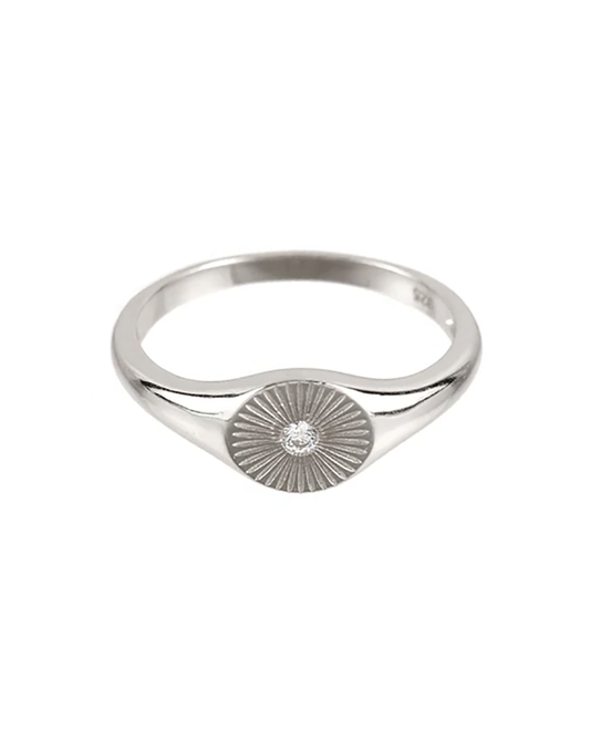White Sunburst silver