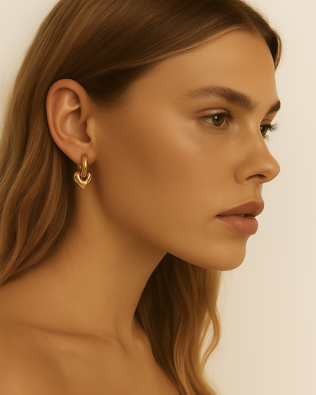 Chunky heart gold
