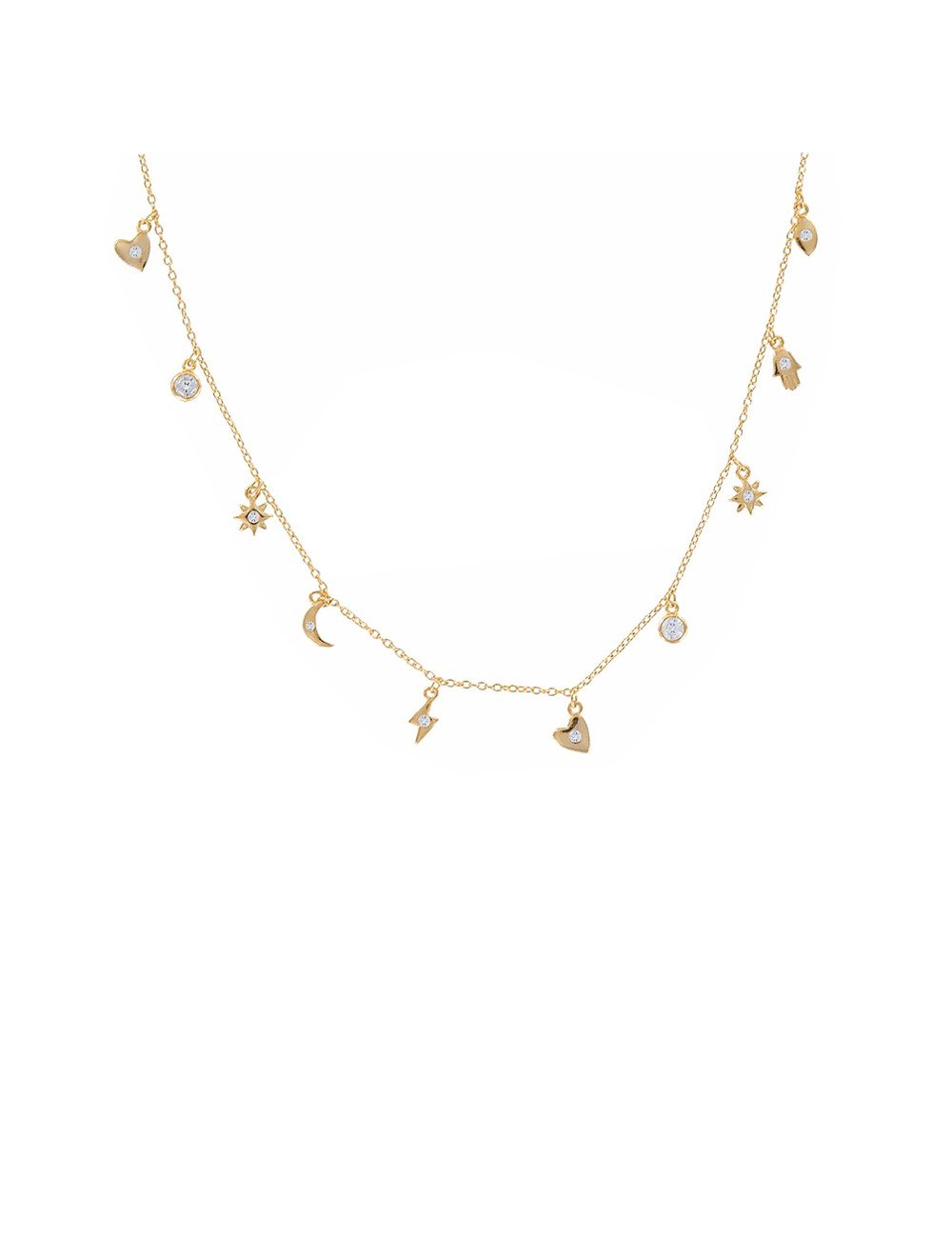 gold charm necklace