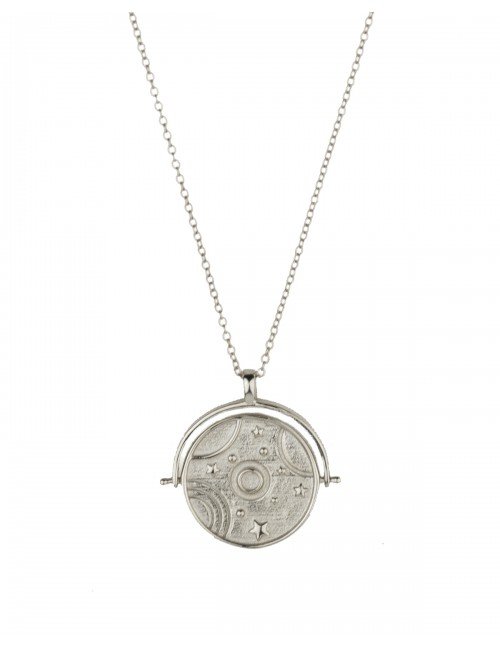 Rotating Medallion silver - Silver necklaces - Trium Jewelry