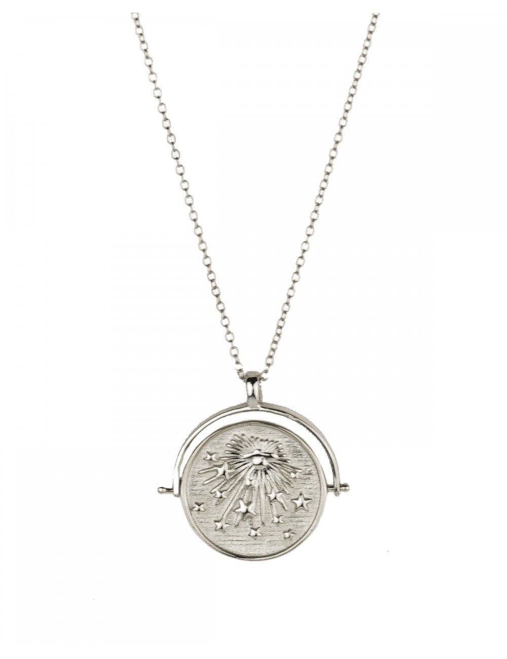 Rotating Medallion silver - Silver necklaces - Trium Jewelry