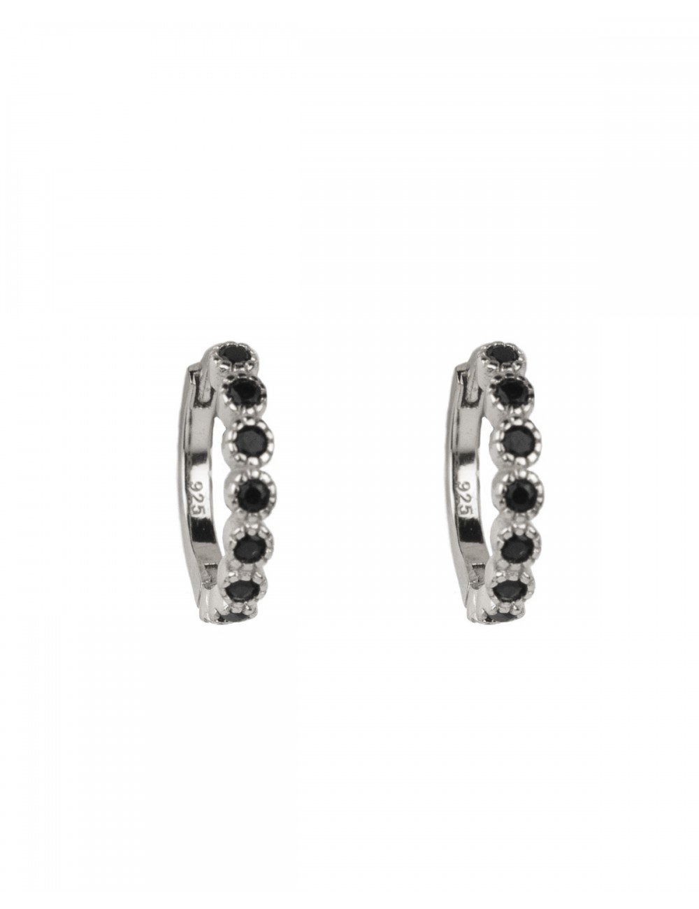 Sun hoops silver - Silver earrings - Trium Jewelry