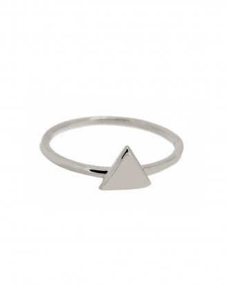 Triangle ring silver