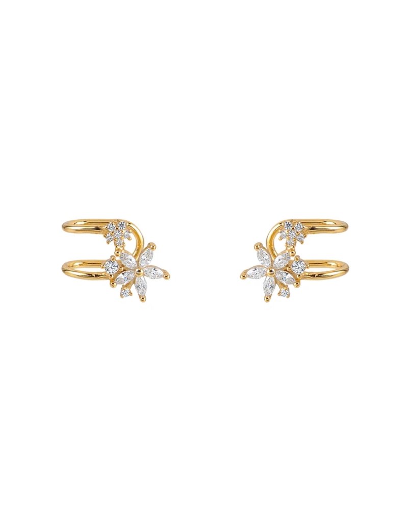 Gardenia gold - Gold earrings - Trium jewelry