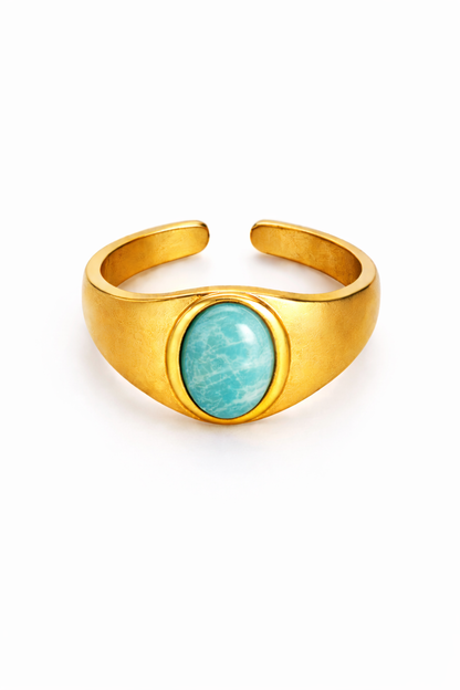 Amazonite Gold Ring
