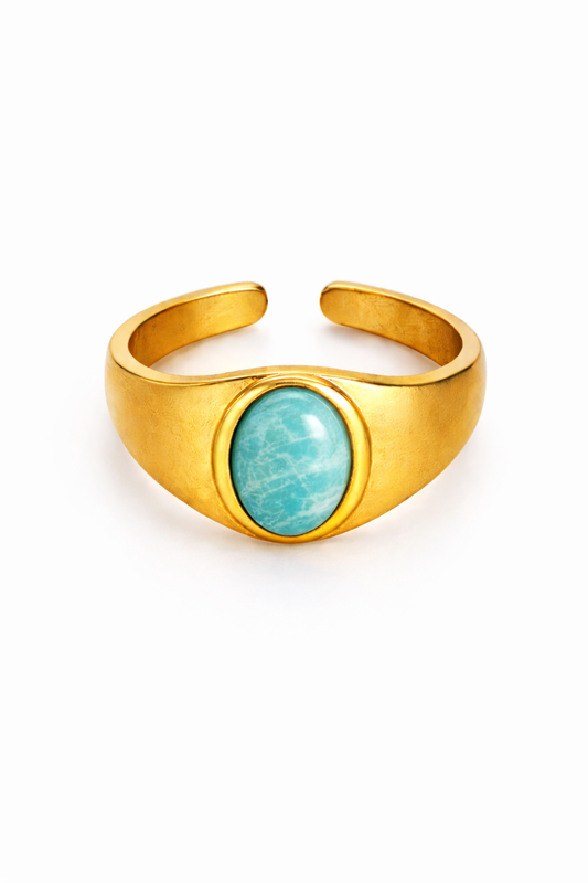 Amazonite Gold Ring