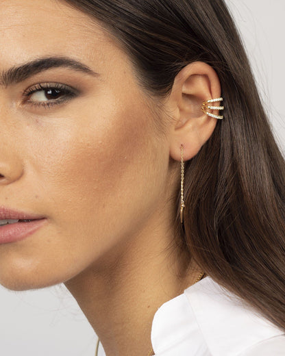 Triple ear cuff gold