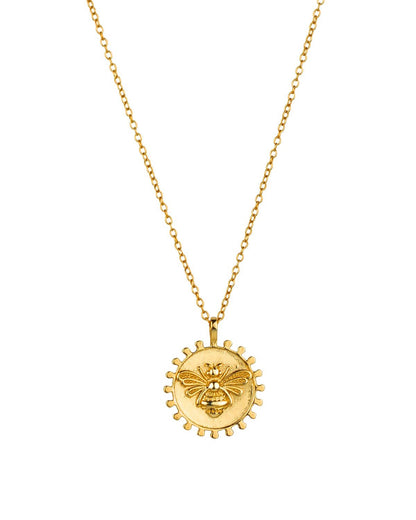 Bee medallion gold