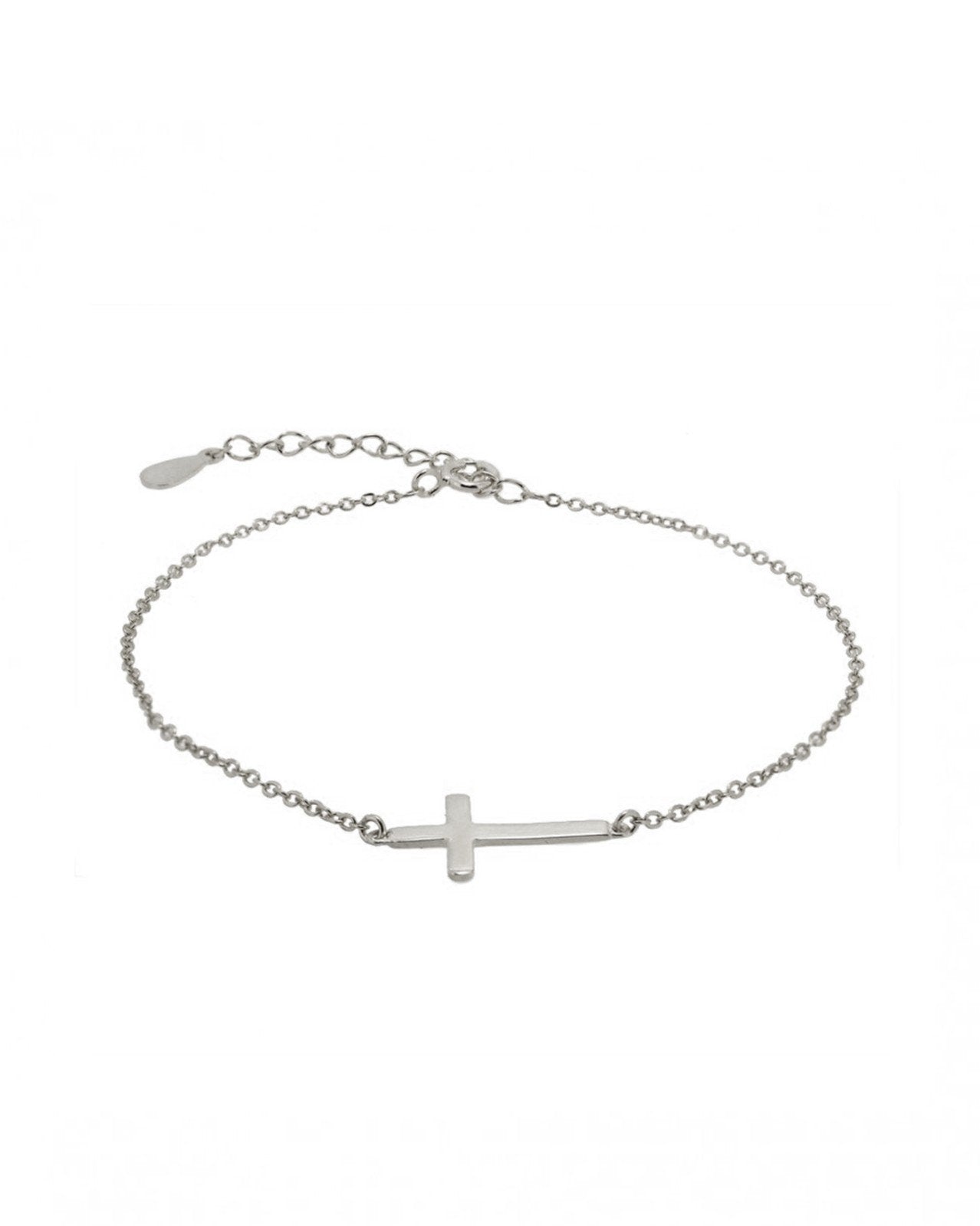 Sideways cross silver