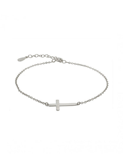 Sideways cross silver