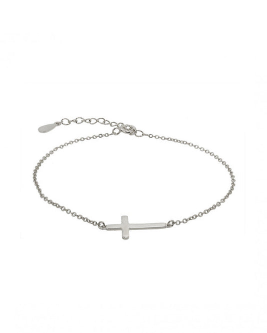 Sideways cross silver