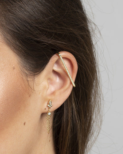 Industrial ear cuff gold