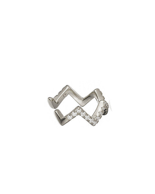 Zigzag ear cuff Argent