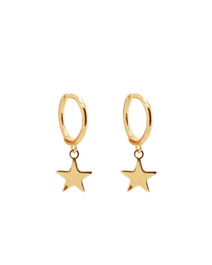 Star hoops gold