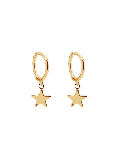 Star hoops gold