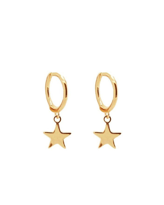 Star hoops gold