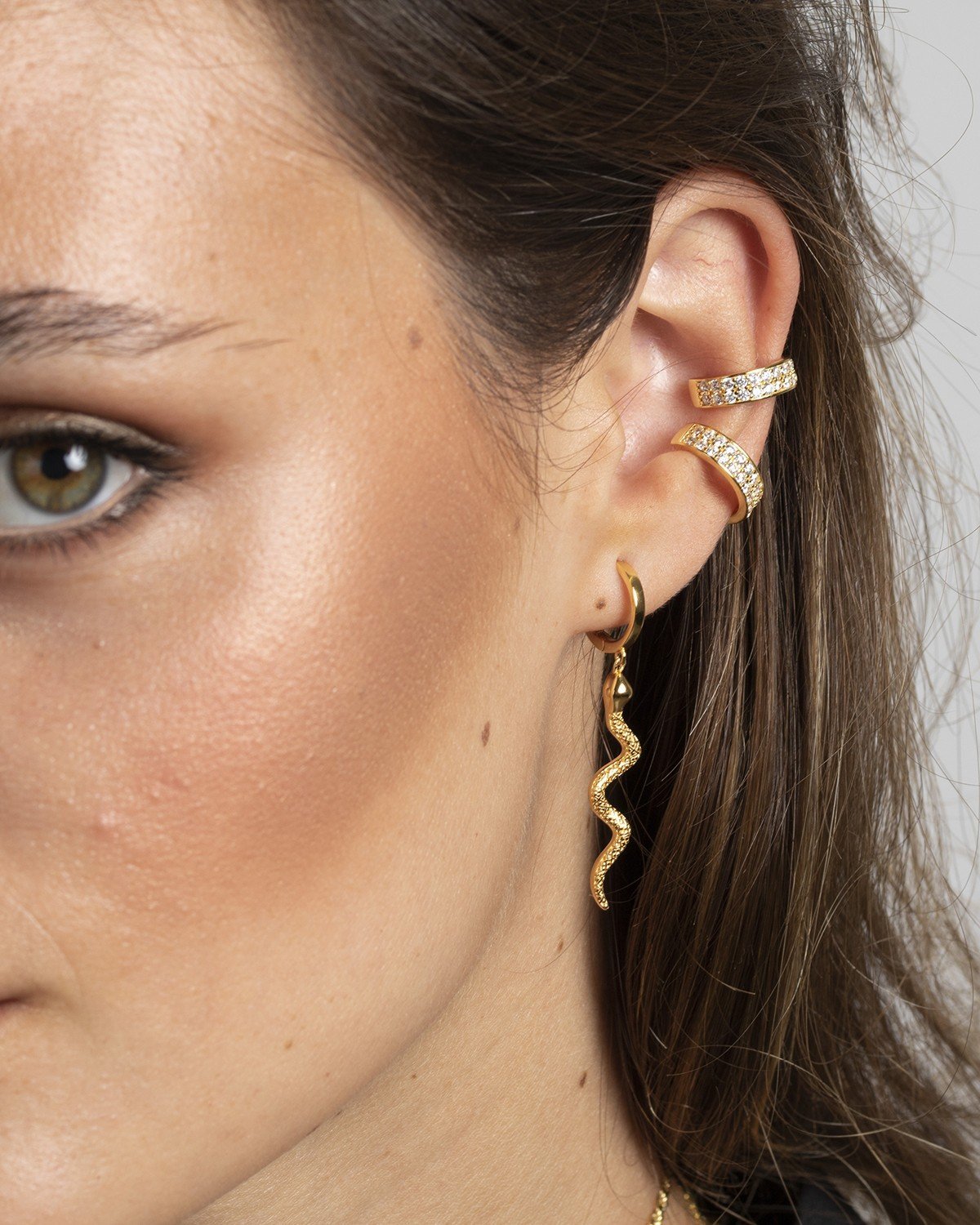 Snake hoops gold