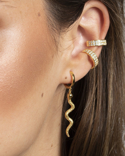 Snake hoops gold