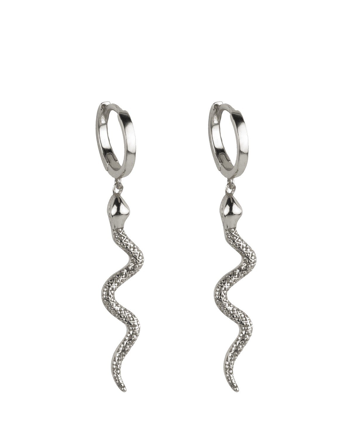 Snake hoops silver