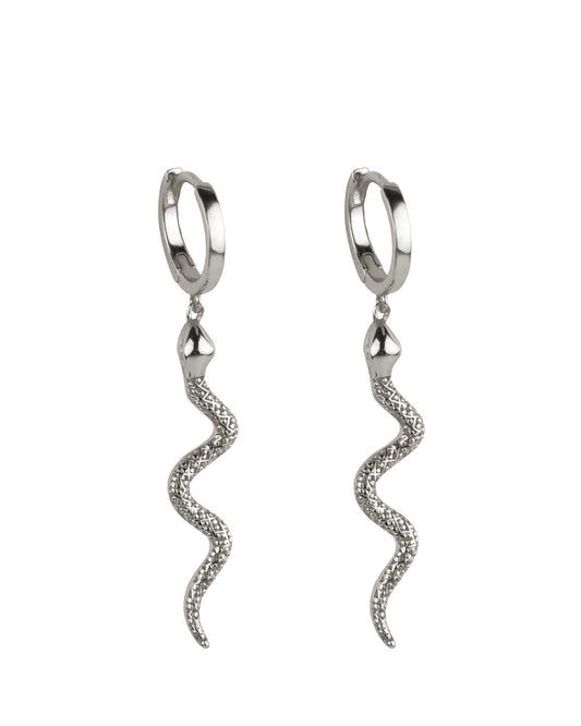 Snake Hoops Argent