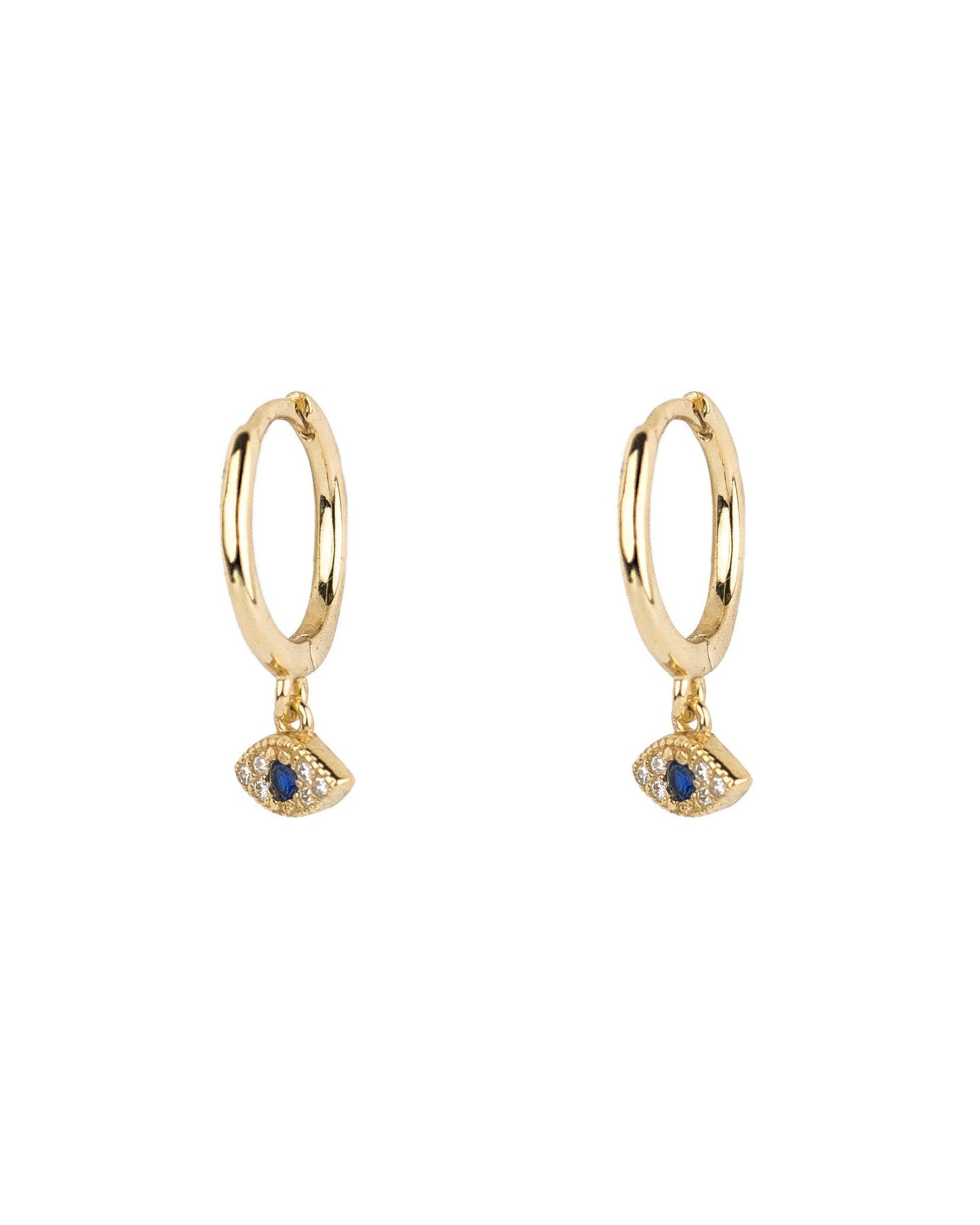 Eye cz gold hoops