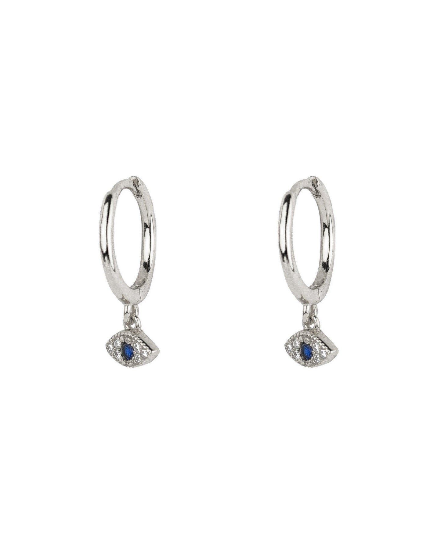 Eye cz silver hoops