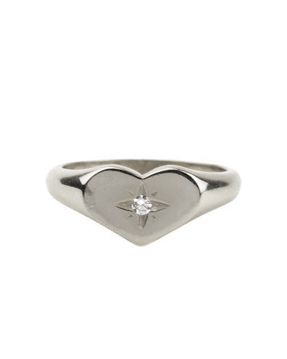 Heart signet Argent