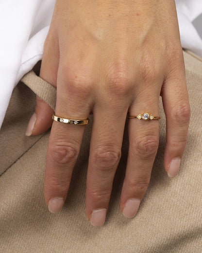 Star band cz gold