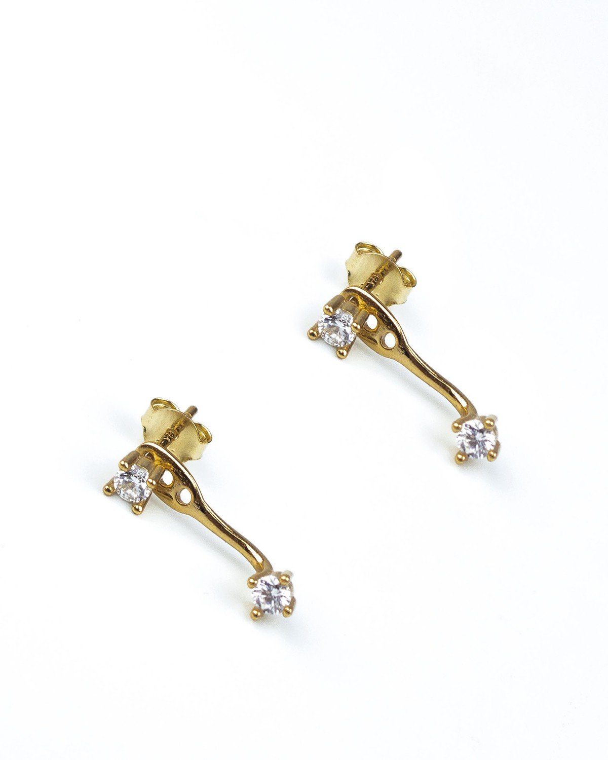 Cz ear jacket gold