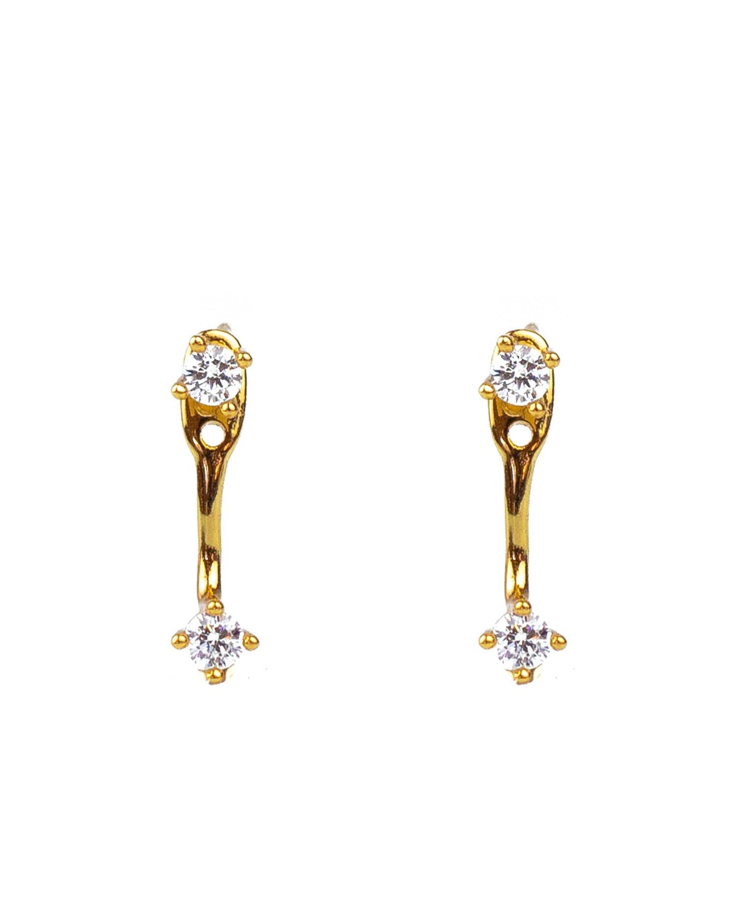 Cz ear jacket gold