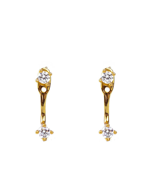 Cz ear jacket gold