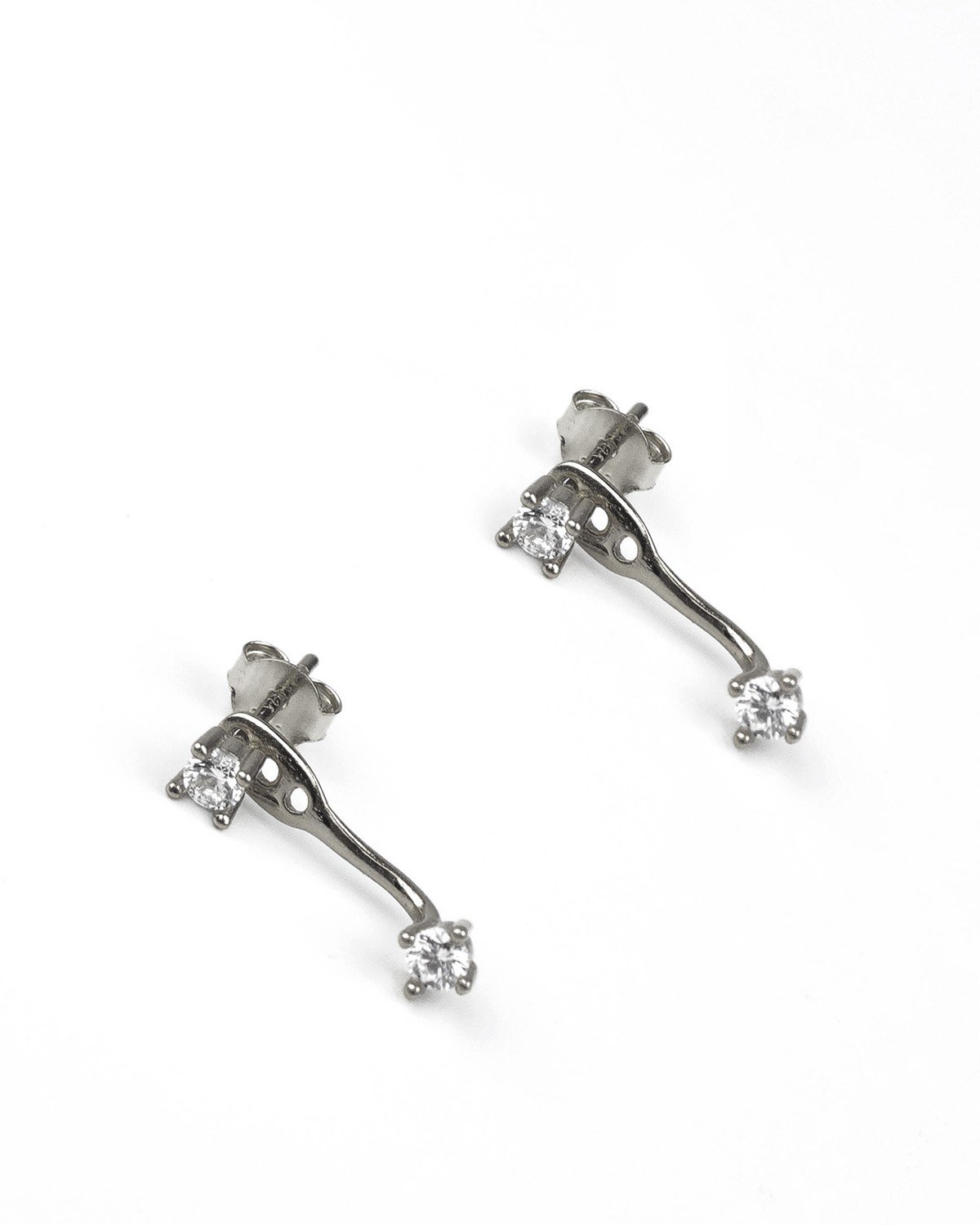 Cz ear jacket silver