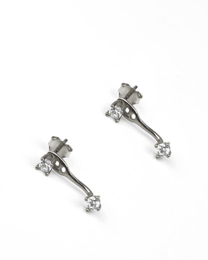 Cz ear jacket silber