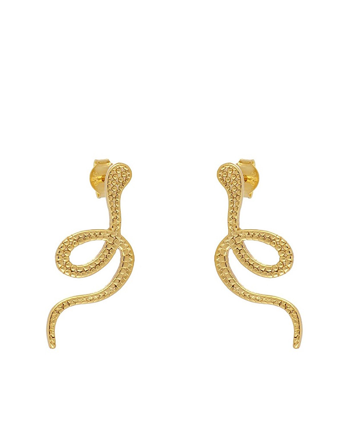 Snake studs gold