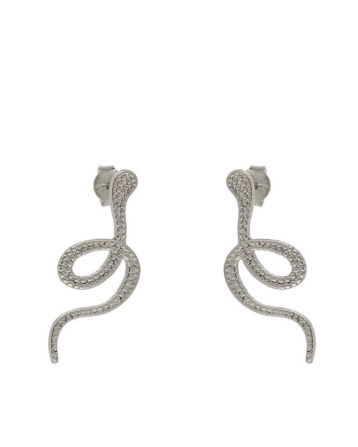 Snake studs silver