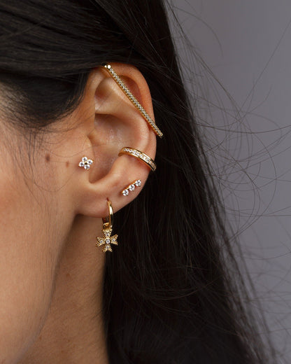 Industrial ear cuff gold