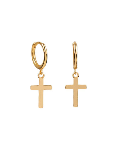 Cross hoop gold