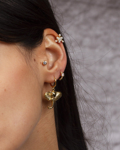 Cz piercing gold