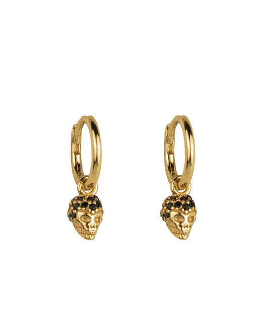 Skull hoops gold