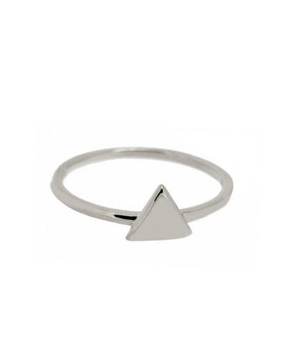 Triangle ring silver