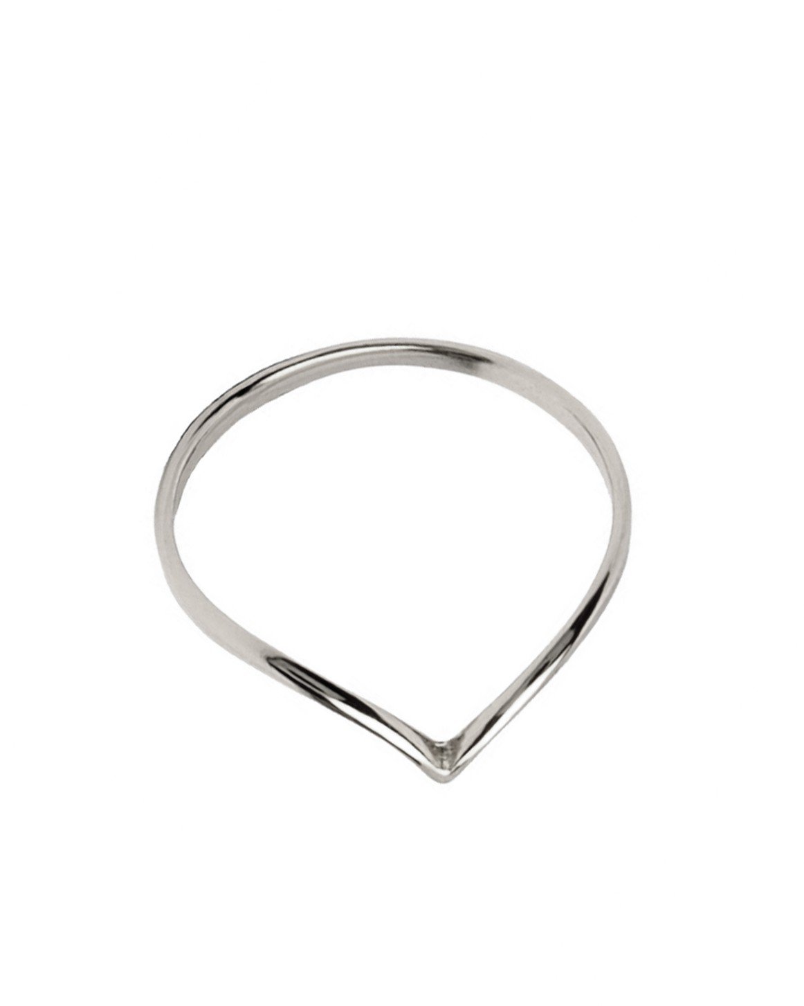 V ring silver