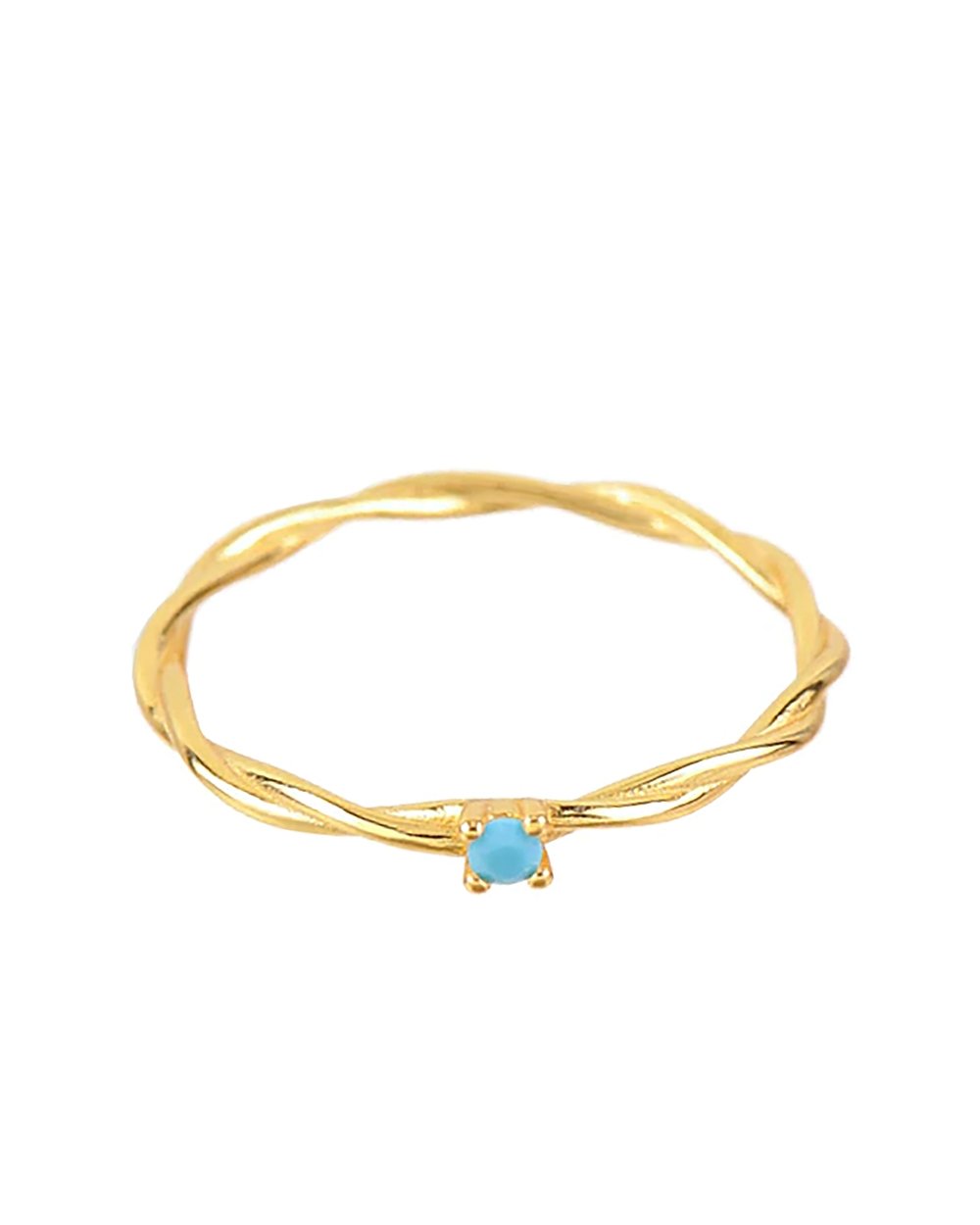 Turquoise solitaire gold