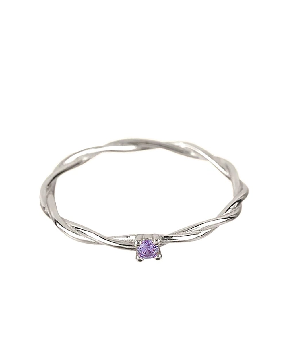 Purple solitaire silver