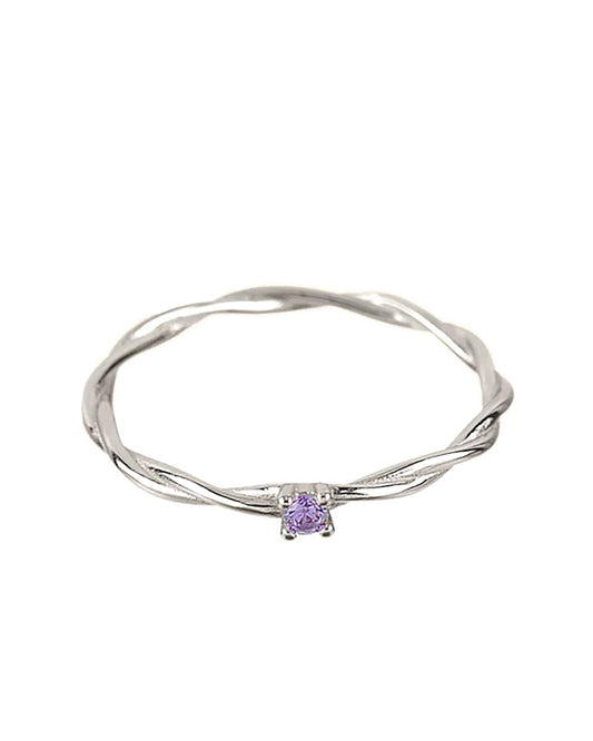 Purple solitaire argent