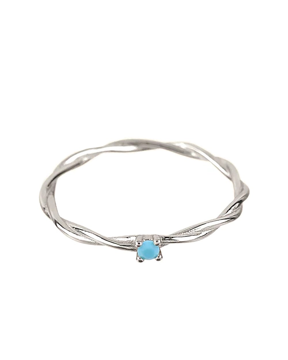 Turquoise solitaire argent