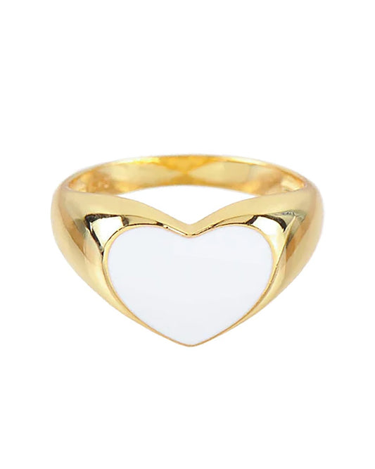 White Heart Signet Or