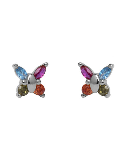 Multicolor butterfly silver